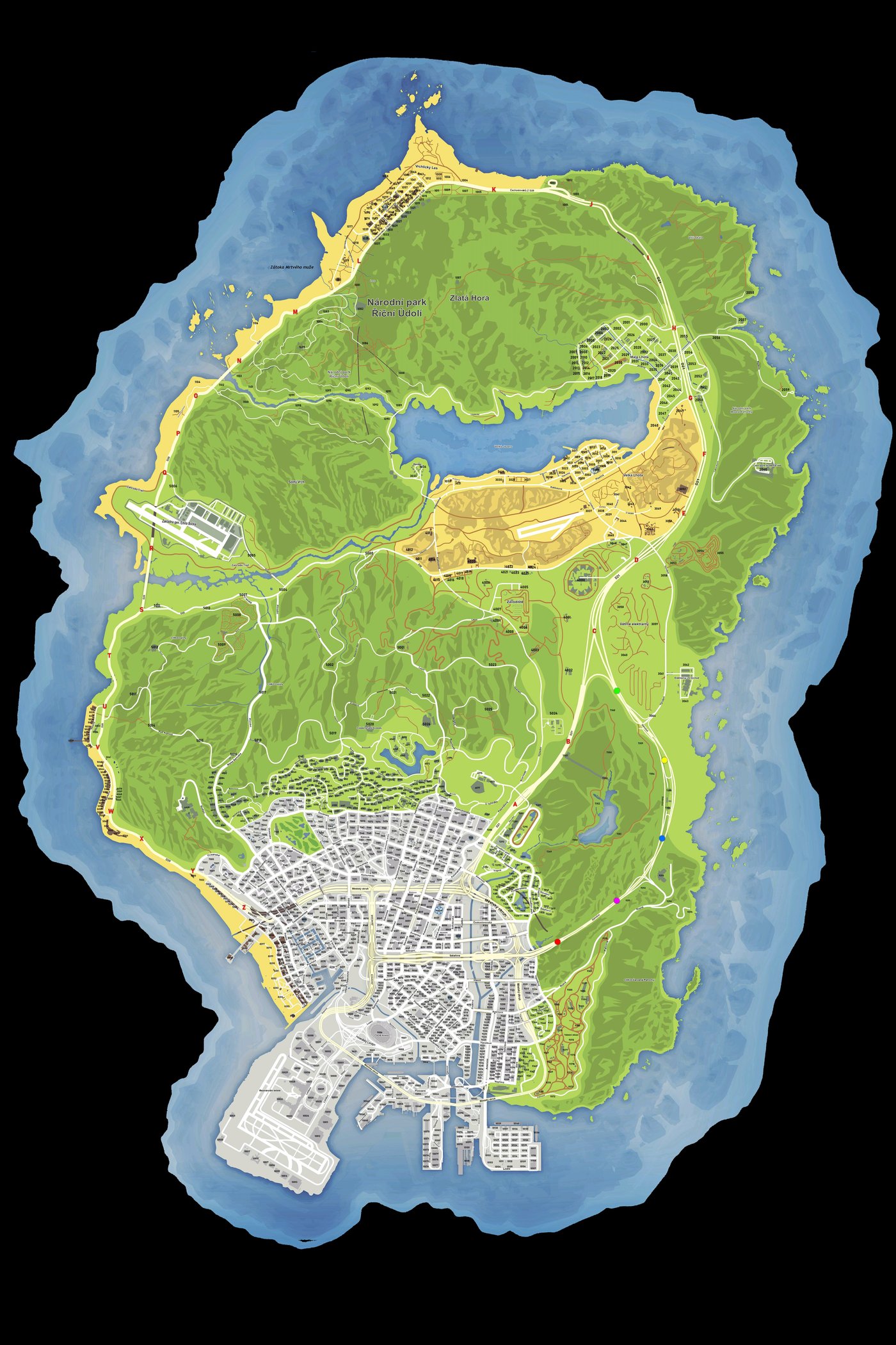 Mapa Vrchlického kraje